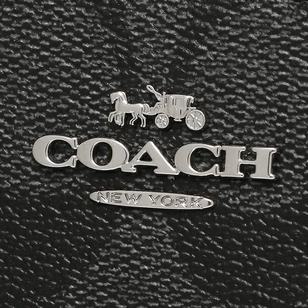 Coach Long Wallet Long Zip Around Wallet In Signature Canvas Graphite Black # C4452