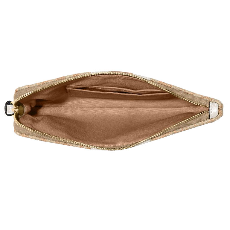 Coach Sig Dmp Lrg Crn Zp Light Khaki Chalk # C8841