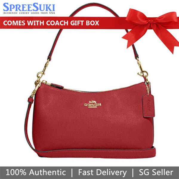 Coach Clara Leather Shoulder Crossbody Bag 1941 Red # CE584