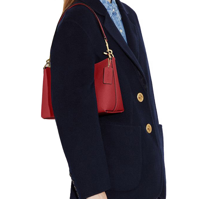 Coach Clara Leather Shoulder Crossbody Bag 1941 Red # CE584