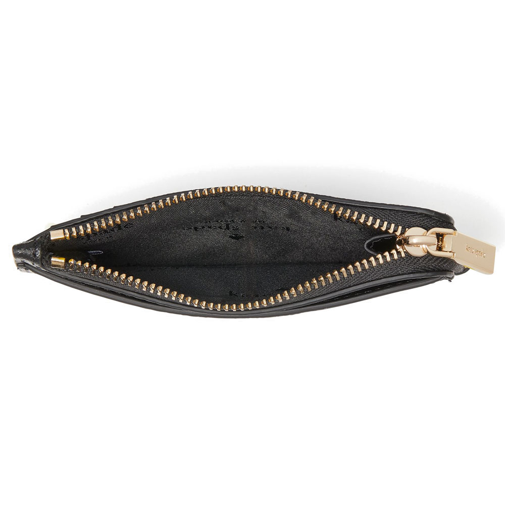 Kate Spade Saffiano Leather Top Zip Card Holder Black # KC583