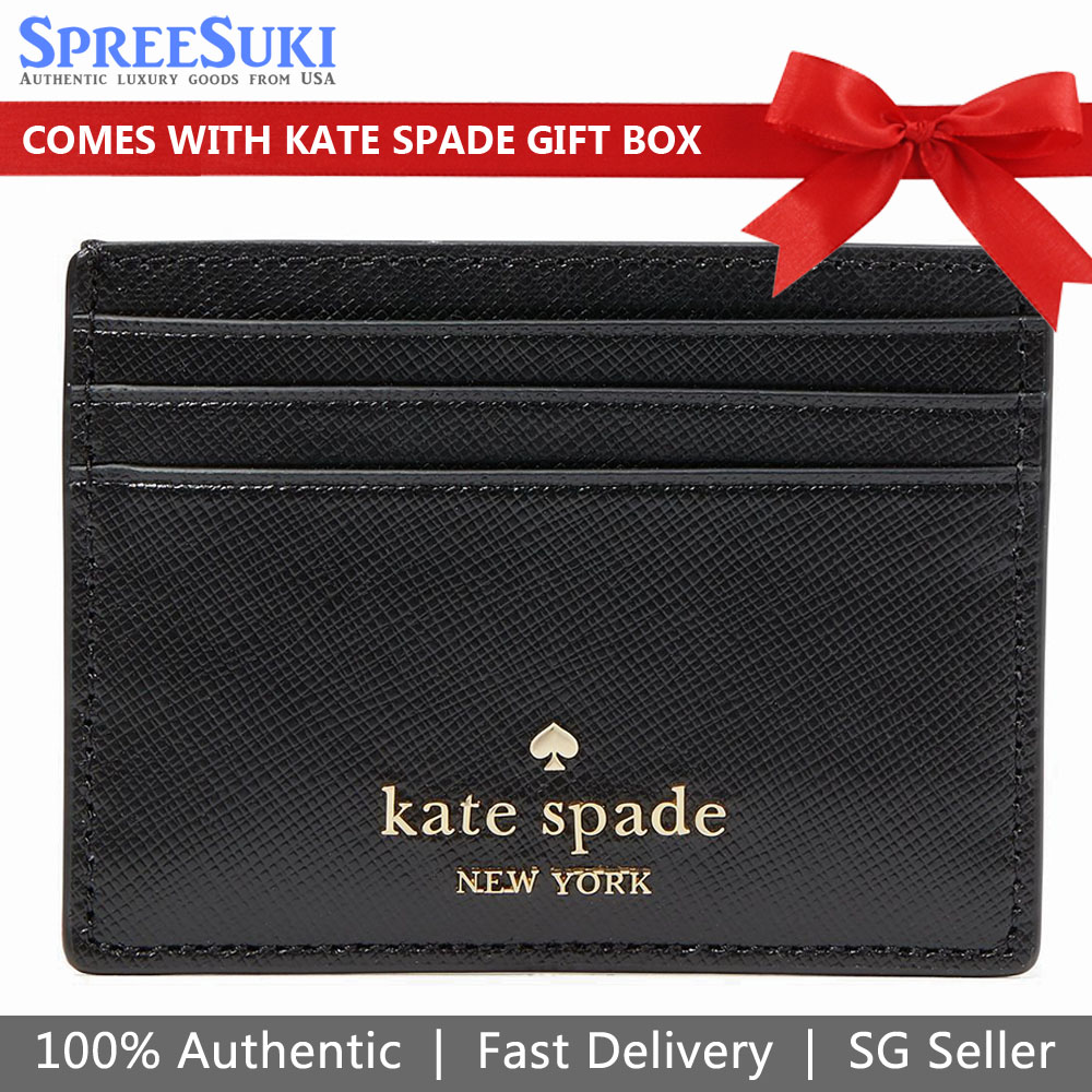 Kate Spade Madison Saffiano Leather Card Holder Black # KC582
