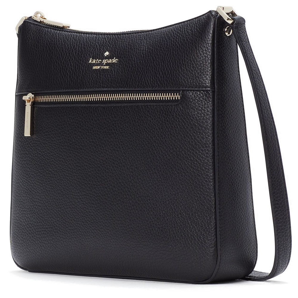 Kate Spade Leila Pebbled Leather Swingpack Crossbody Bag Black # KB649