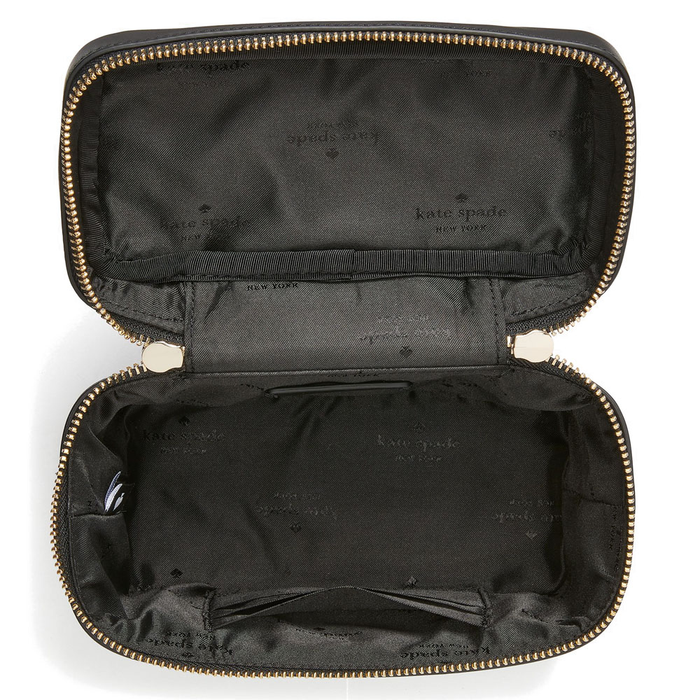 Kate Spade Quilted Leather Carey Trunk Crossbody Bag Black # KB563