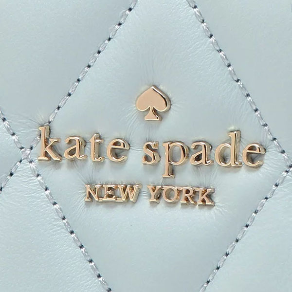 Kate Spade Carey Smooth Quilted Leather Medium Wallet Turquoise Blue # KA591