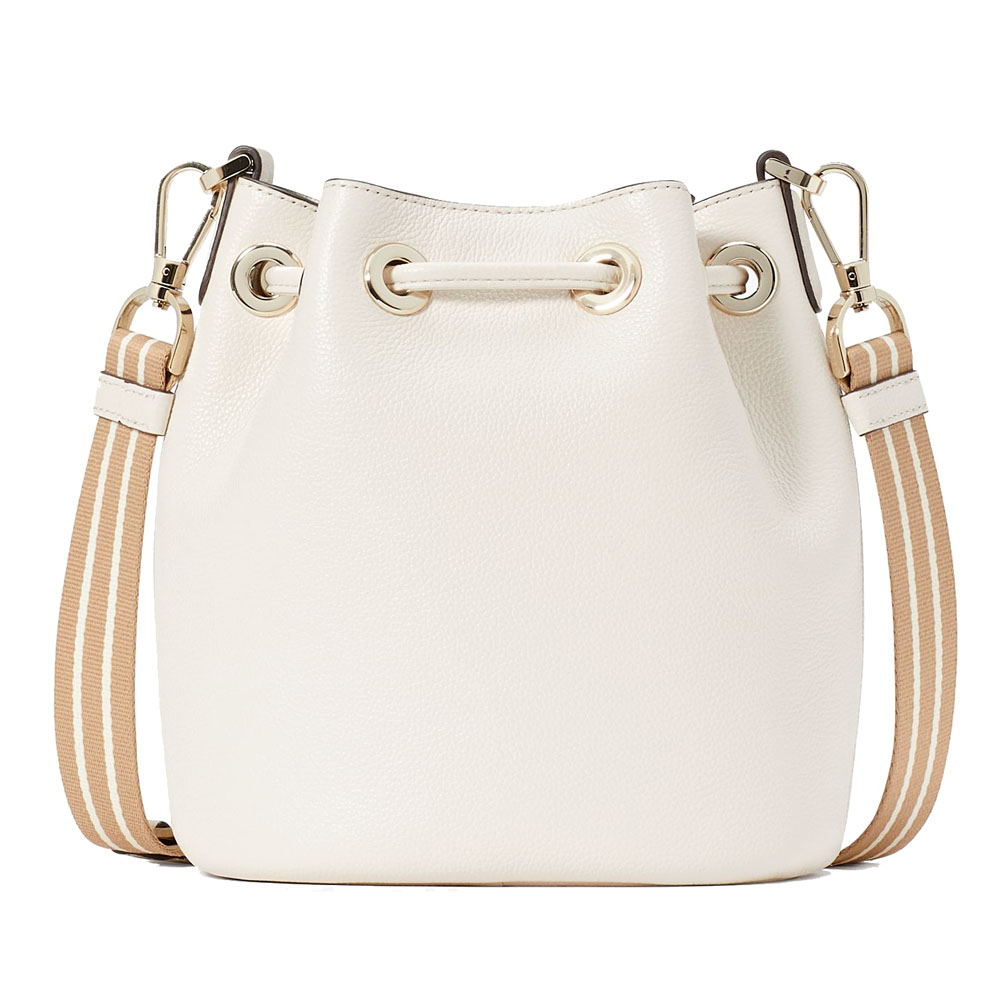 Kate Spade Crossbody Bag Rosie Mini Bucket Bag Parchment Off White # KC740