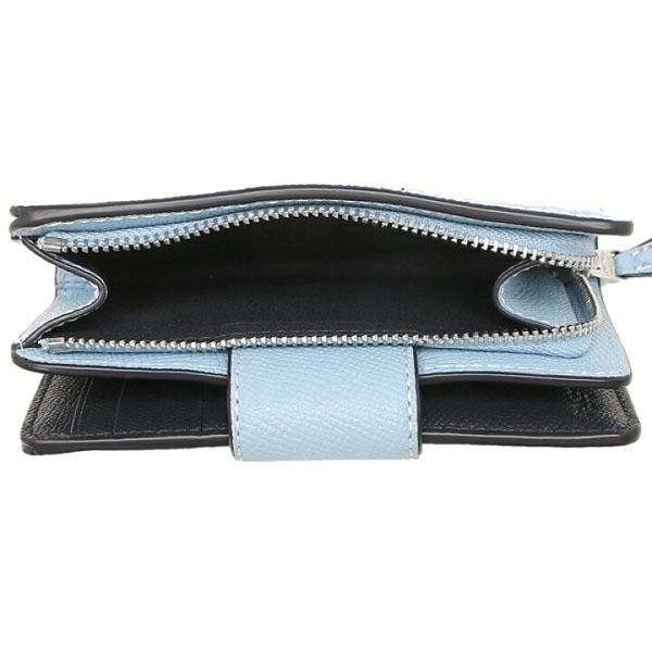 Coach Medium Wallet Medium Corner Zip Wallet Waterfall Blue # 6390