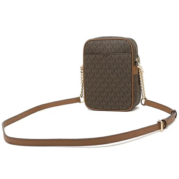 Michael Kors Jet Set Travel Medium Logo Chain Crossbody Bag Brown # 35F1GTVC2B