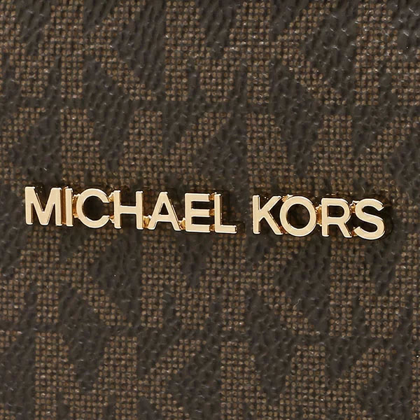 Michael Kors Jet Set Travel Medium Logo Chain Crossbody Bag Brown # 35F1GTVC2B