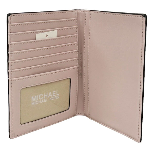 Michael Kors Signature Jet Set Travel Passport Case Dark Powder Blush Pink # 35T9GTVT1B