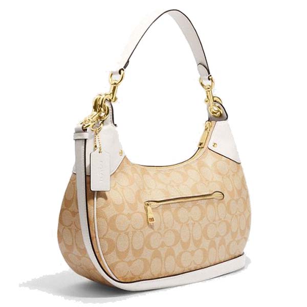 Coach Crossbody Bag Shoulder Bag Mara Hobo In Signature Canvas Light Khaki Chalk # CI791