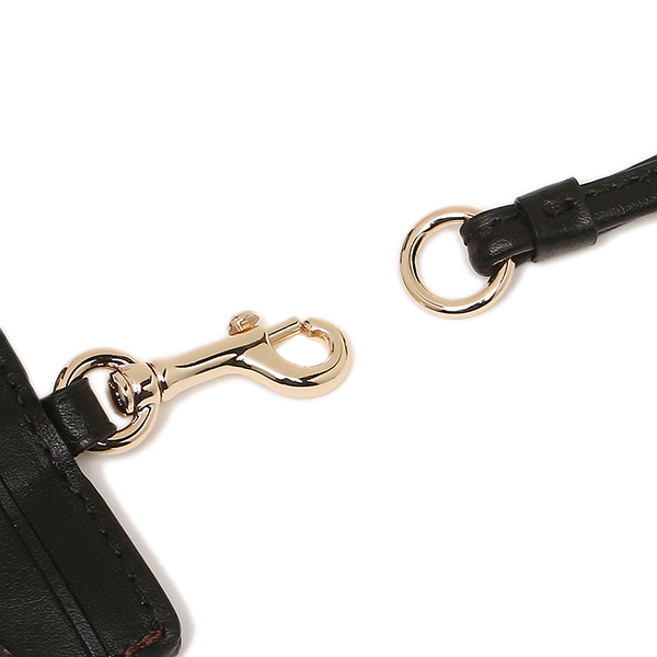 Coach Lanyard In Gift Box Signature Pvc Lanyard Id Brown / Black # 63274D1