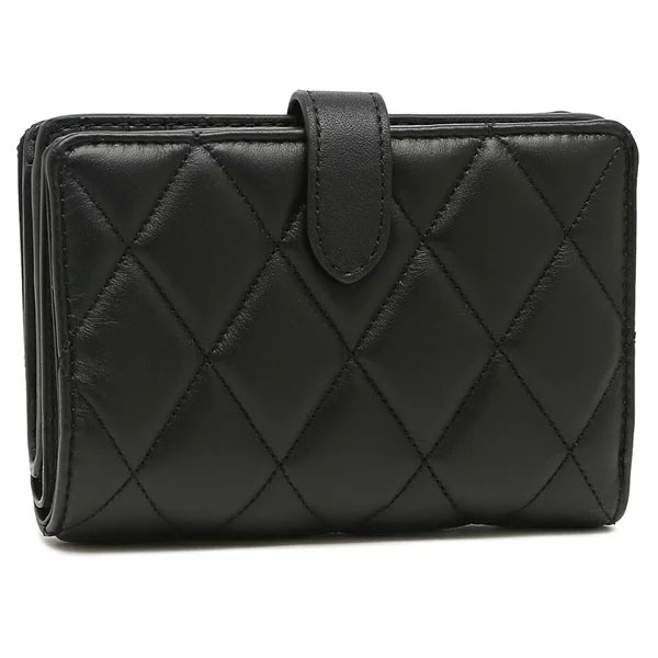Kate Spade Carey Smooth Quilted Leather Medium Wallet Black # KA591