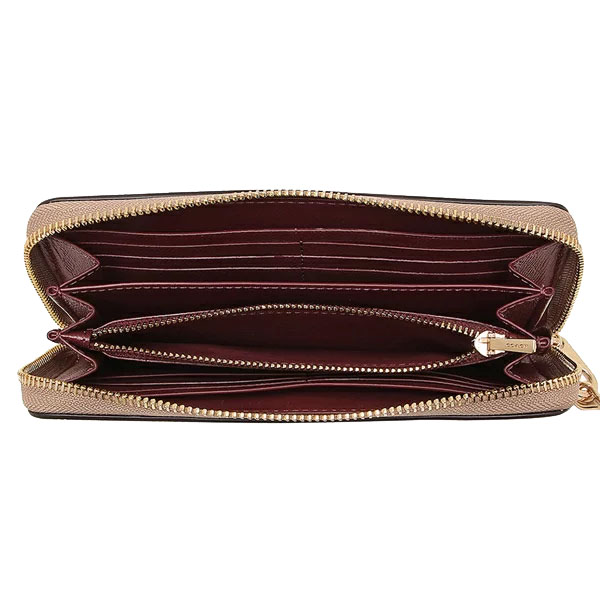 Coach Long Wallet Long Zip Around Wallet Taupe Nude Beige # C3441D1
