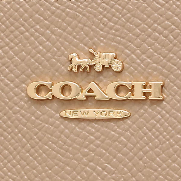 Coach Long Wallet Long Zip Around Wallet Taupe Nude Beige # C3441D1