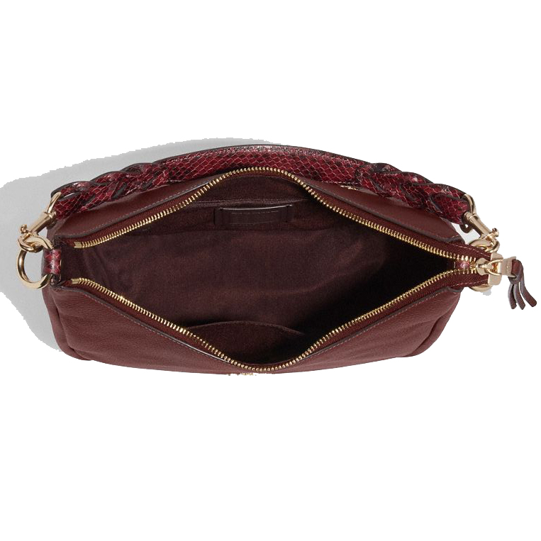Coach Crossbody Bag Sling Shoulder Bag Jules Hobo Wine Dark Red # CC756