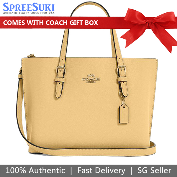 Coach Crossbody Bag Sling Mollie Tote 25 Vanilla Yellow # C4084