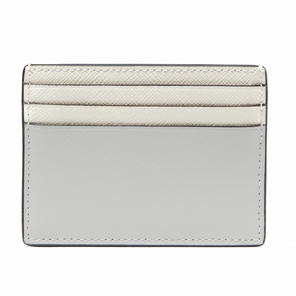 Kate Spade Card Holder Madison Colourblock Saffiano Leather Platinum Grey # KC516