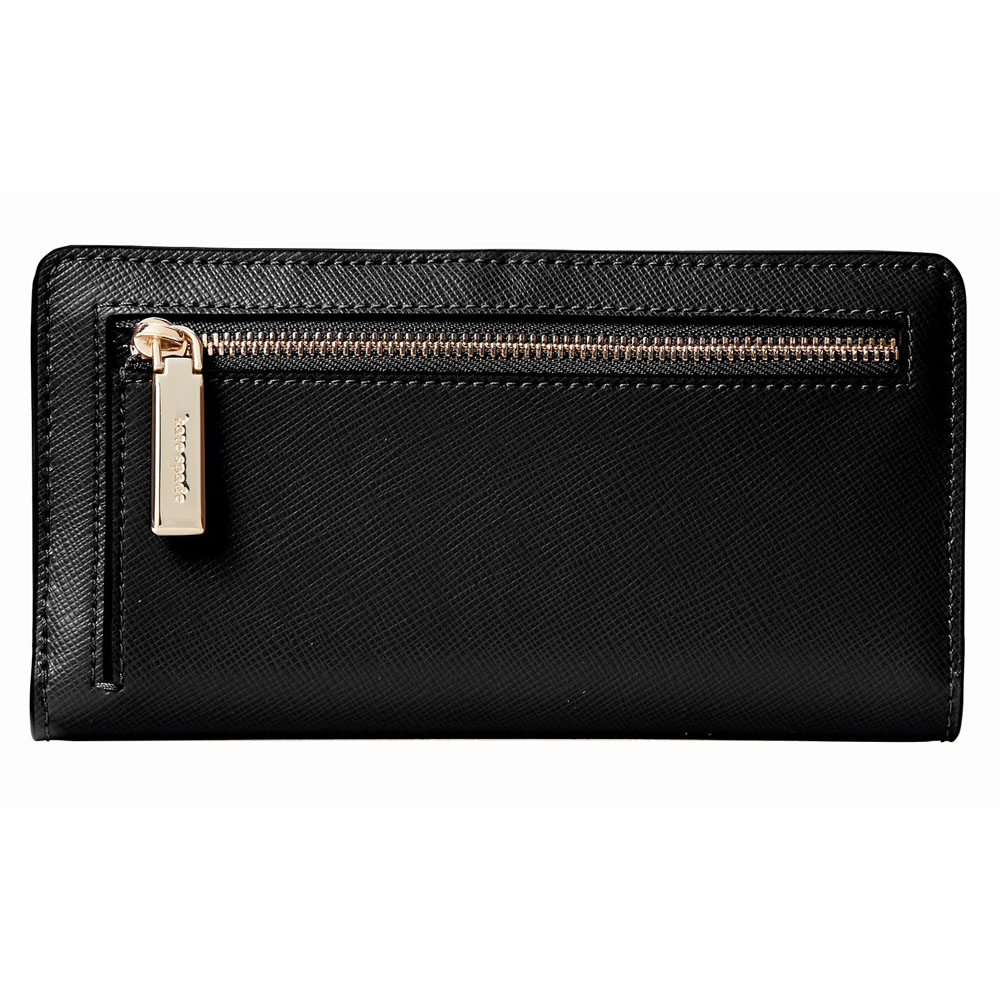 Kate Spade Staci Large Slim Bifold Wallet Black # WLR00145