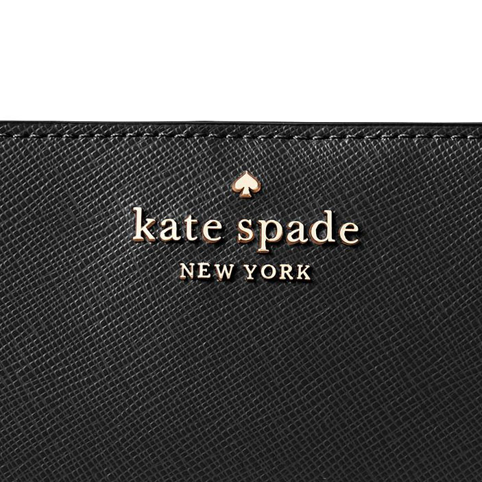 Kate Spade Staci Large Slim Bifold Wallet Black # WLR00145