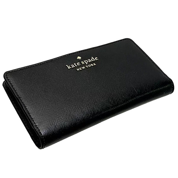 Kate Spade Staci Large Slim Bifold Wallet Black # WLR00145