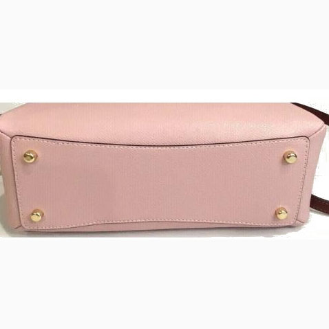 Coach Lillie Mini Carryall Powder Pink & Wine Leather Crossbody Powder Pink Wine # CF394