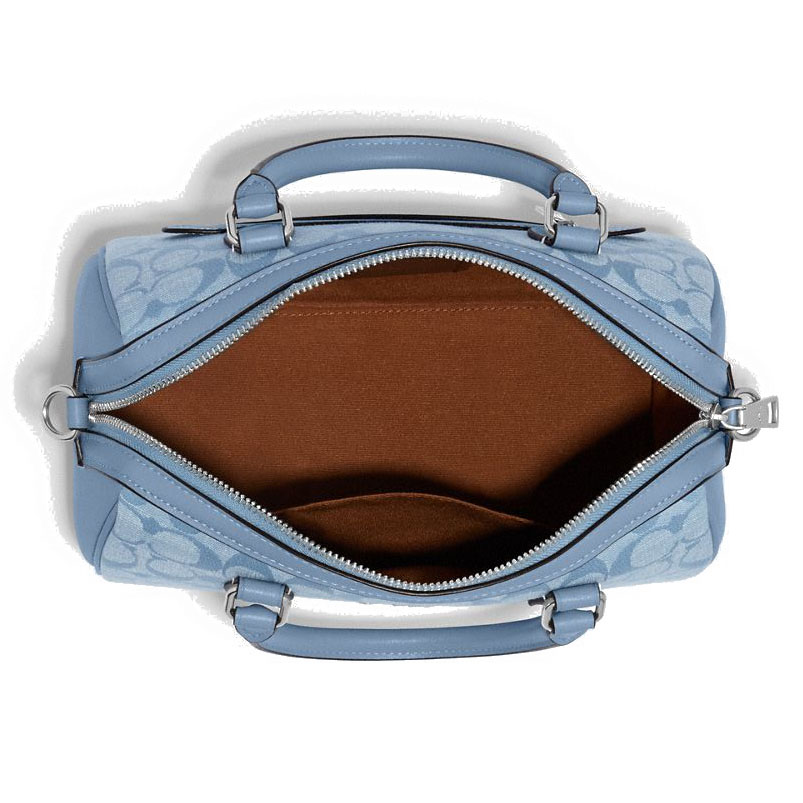 Coach Crossbody Bag Sling Rowan Satchel In Signature Chambray Cornflower Blue # CH141
