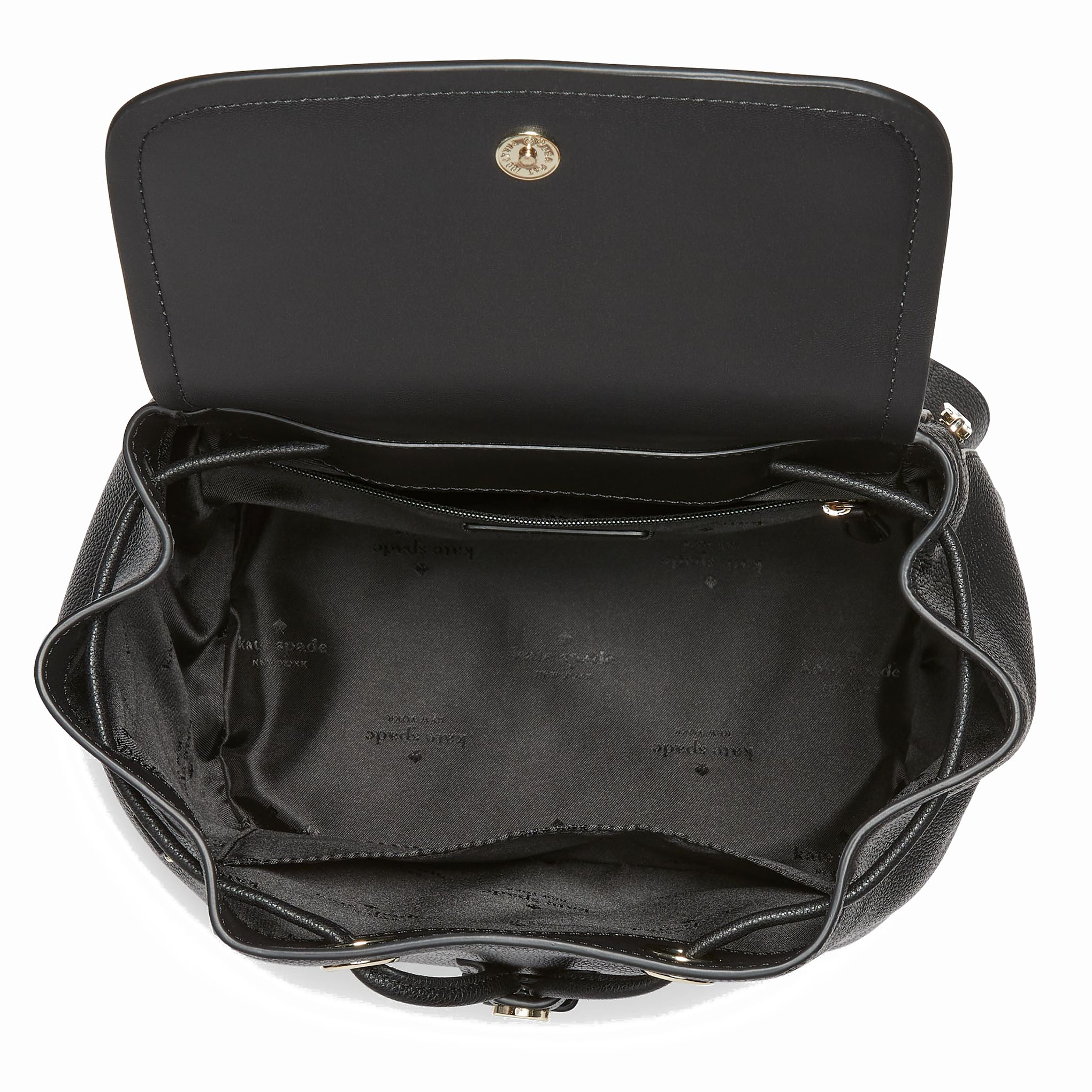 Kate Spade Rosie Medium Flap Backpack Leather Black # KB714