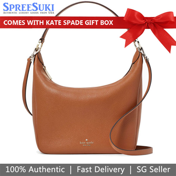 Kate Spade Crossbody Bag Sling Leila Shoulder Bag Warm Gingerbread Brown # KB694