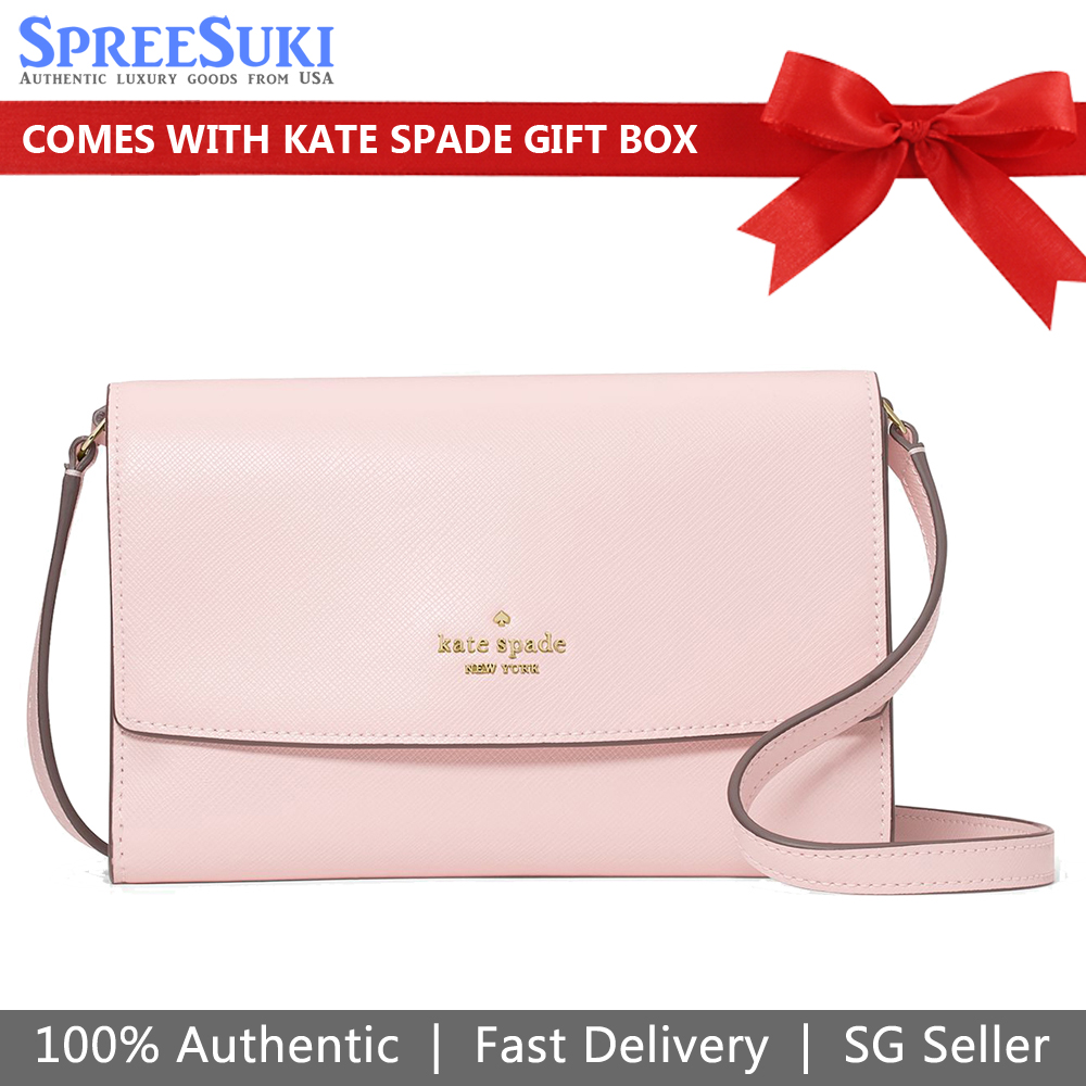 Kate Spade Crossbody Bag Sling Perry Leather Crossbody Chalk Pink # K8709