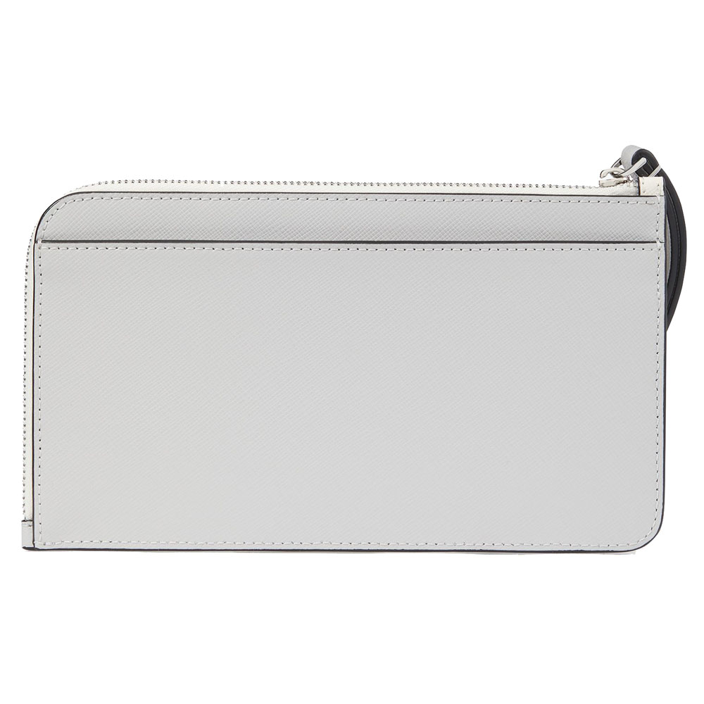 Kate Spade Large Wristlet Lucy Medium L-Zip Wristlet Platinum Grey # KD545