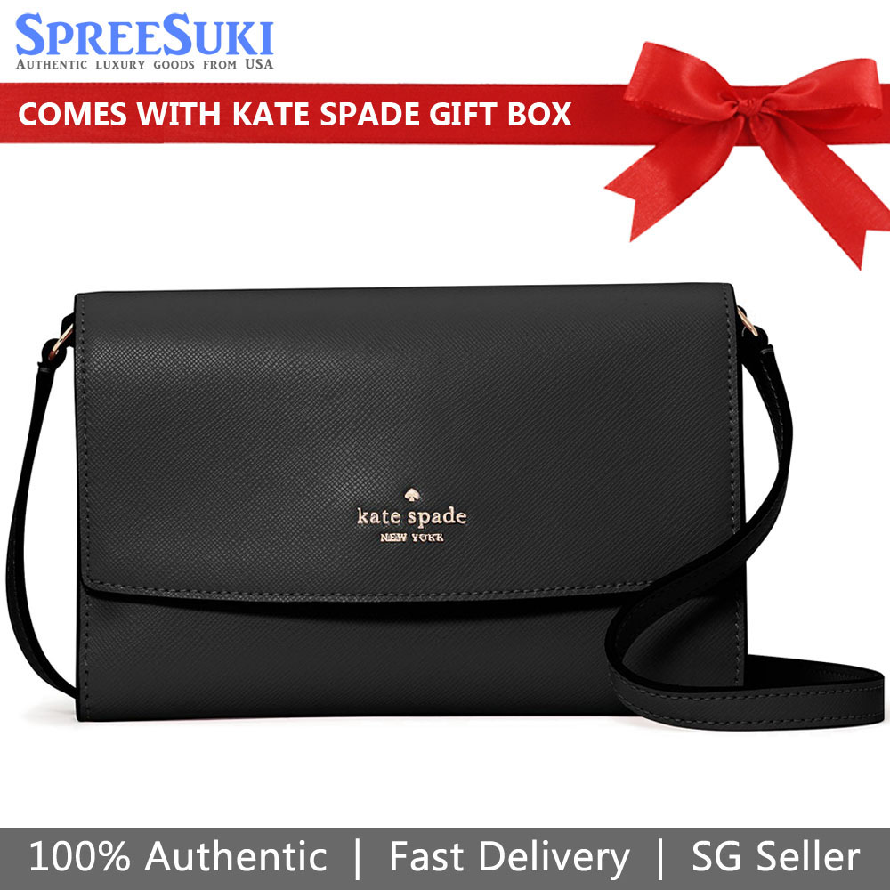 Kate Spade Perry Leather Crossbody Bag Black # K8709