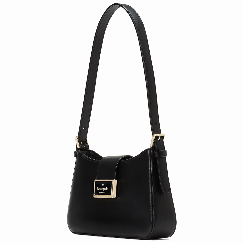 Kate Spade Reegan Smooth Leather Small Shoulder Bag Black # KA754