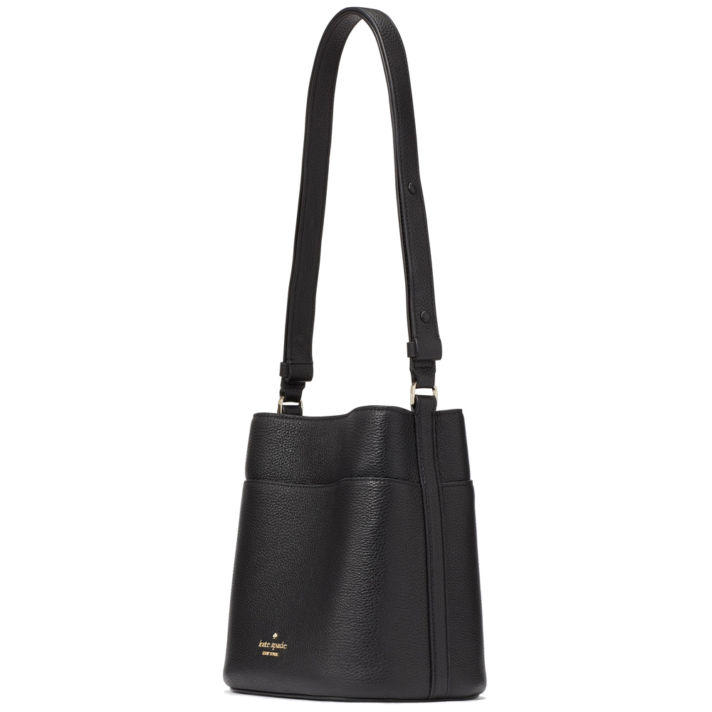 Kate Spade Shoulder Bag Sling Leila Small Bucket Bag Black # KE489