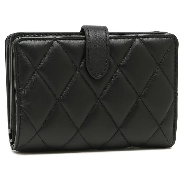 Kate Spade Carey Smooth Quilted Leather Medium Wallet Black # KA591D3