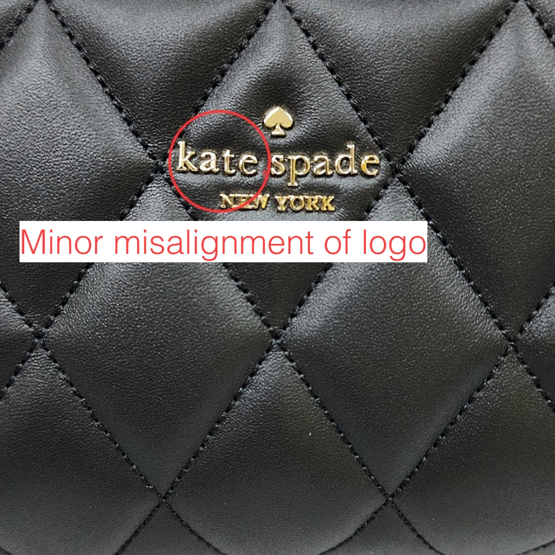 Kate Spade Carey Smooth Quilted Leather Medium Wallet Black # KA591D3