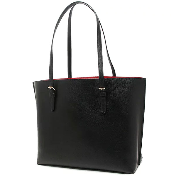 Coach Tote Shoulder Bag Mollie Tote Black / True Red # 1671D1