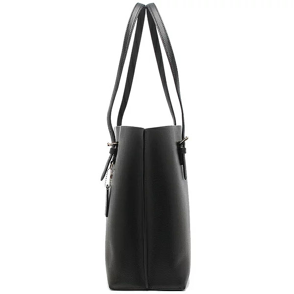 Coach Tote Shoulder Bag Mollie Tote Black / True Red # 1671D1