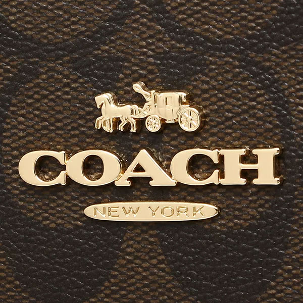 Coach Crossbody Bag Signature Lillie Carryall Brown Black # 91495D1