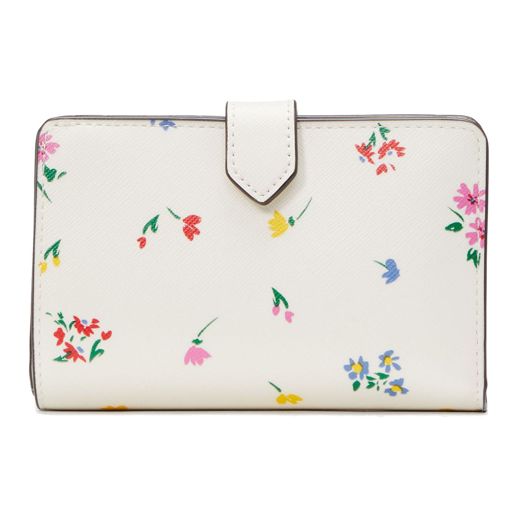 Kate Spade Kate Spade Staci Garden Bouquet Medium Compartment Wallet Cream Floral # KB523D1