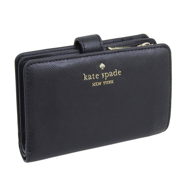 Kate Spade Medium Wallet Medium Compact Bifold Wallet Black # KC580