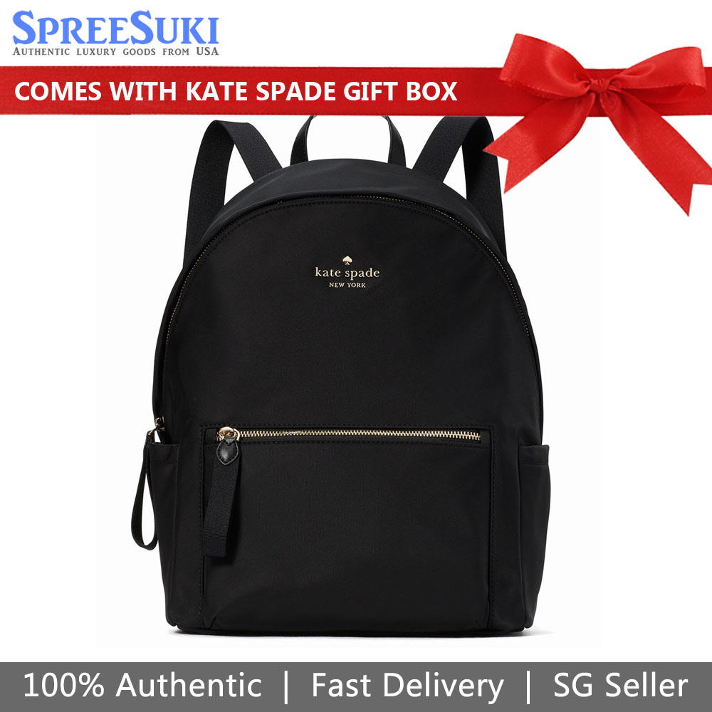 Kate Spade Chelsea Large Backpack Nylon Black # KC521