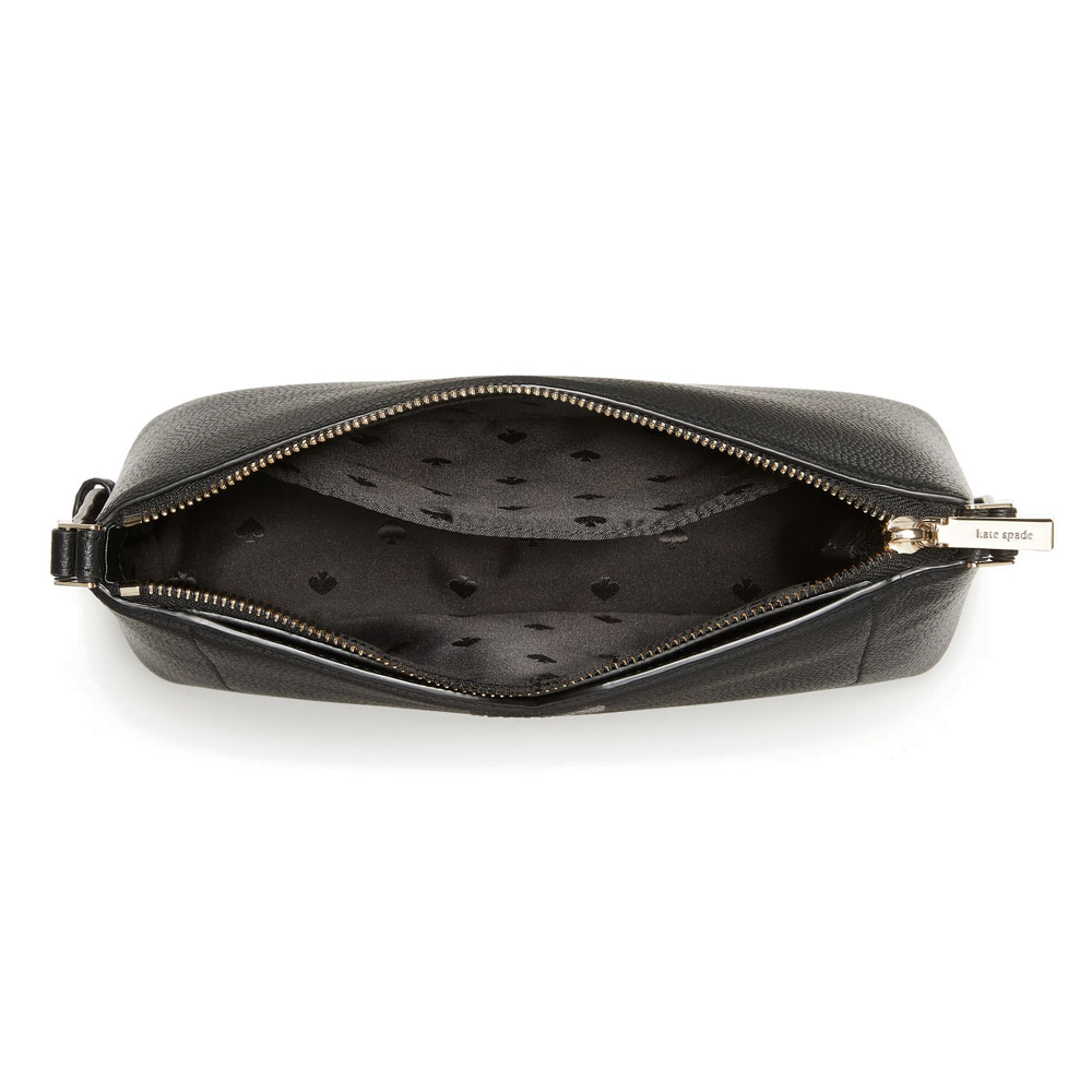 Kate Spade Crossbody Bag Harlow Pebbled Leather Crossbody Black # WKR00058D1