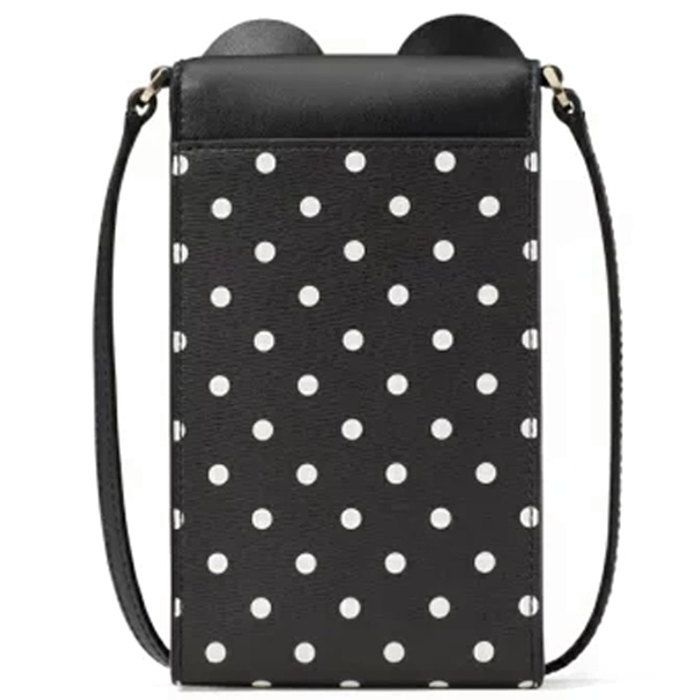 Kate Spade Disney X Kate Spade New York Minnie Mouse North South Flap Phone Crossbody Black # K4830D1