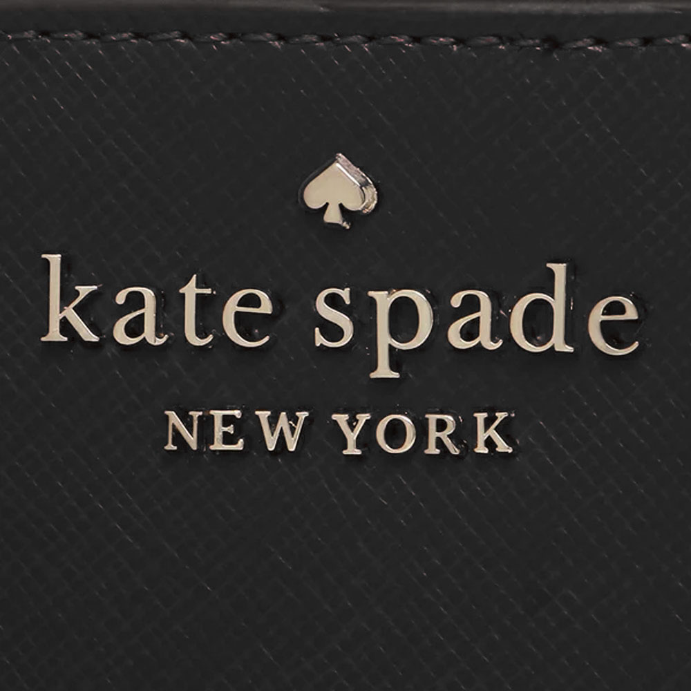 Kate Spade Medium Wallet Staci Medium Compact Bifold Wallet Black # WLR00128D1