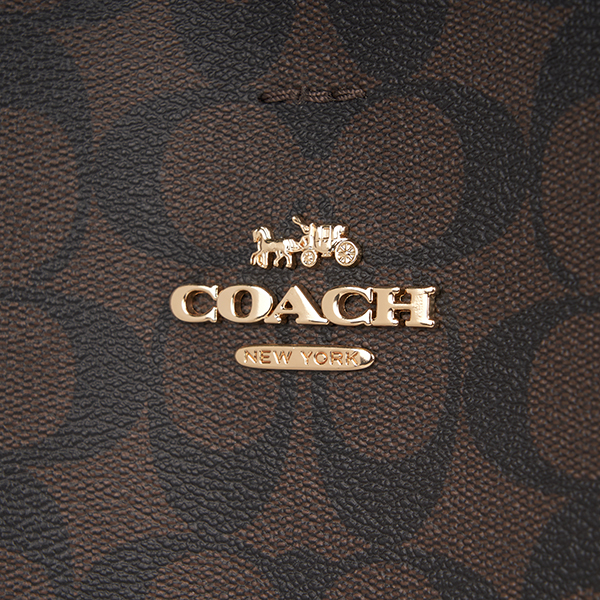 Coach Bucket Bag Crossbody Bag Mollie In Signature Canvas Bucket Bag Brown Black # CA561D1