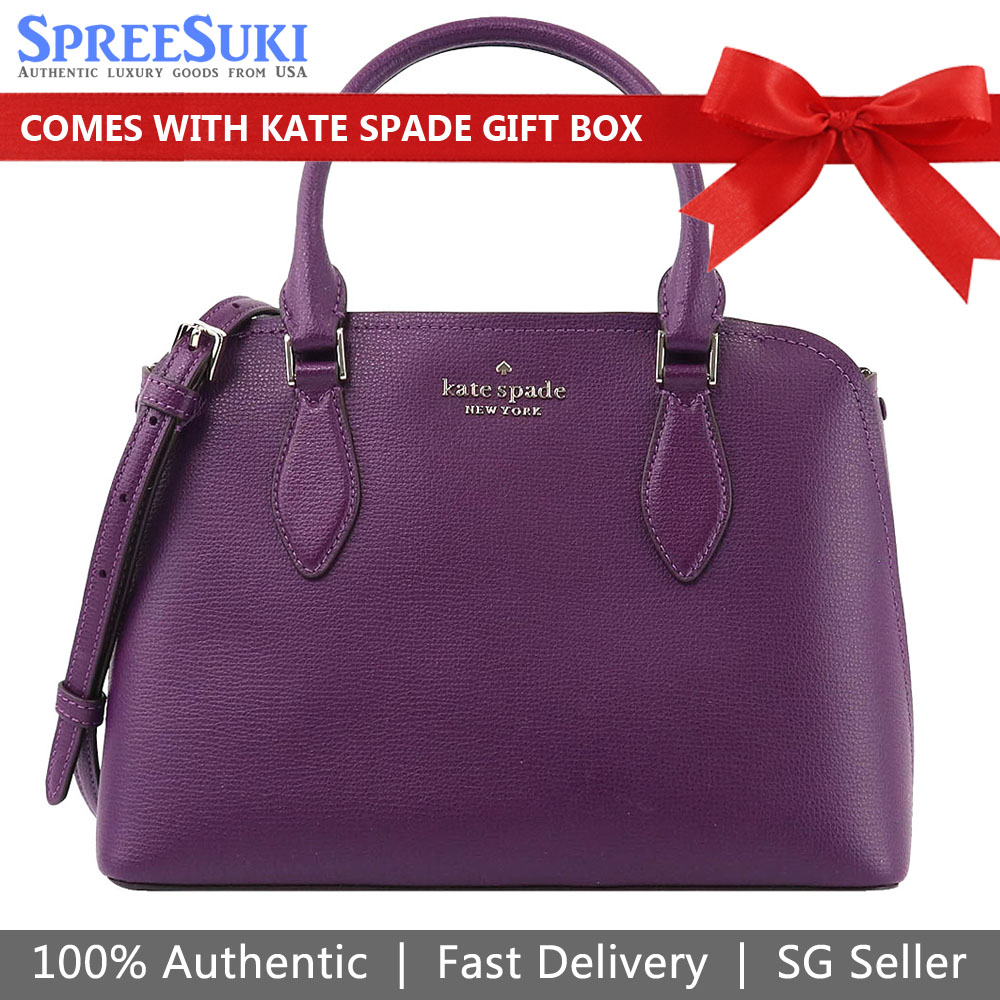 Kate Spade Crossbody Bag Sling Darcy Small Satchel Plum Purple # WKR00438D3