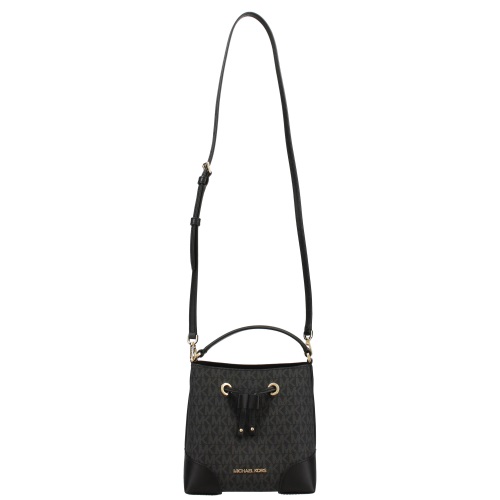 Michael Kors Crossbody Bag Bucket Bag Mercer Small Drawstring Bucket Messenger Black # 35F2GM9M1BD1