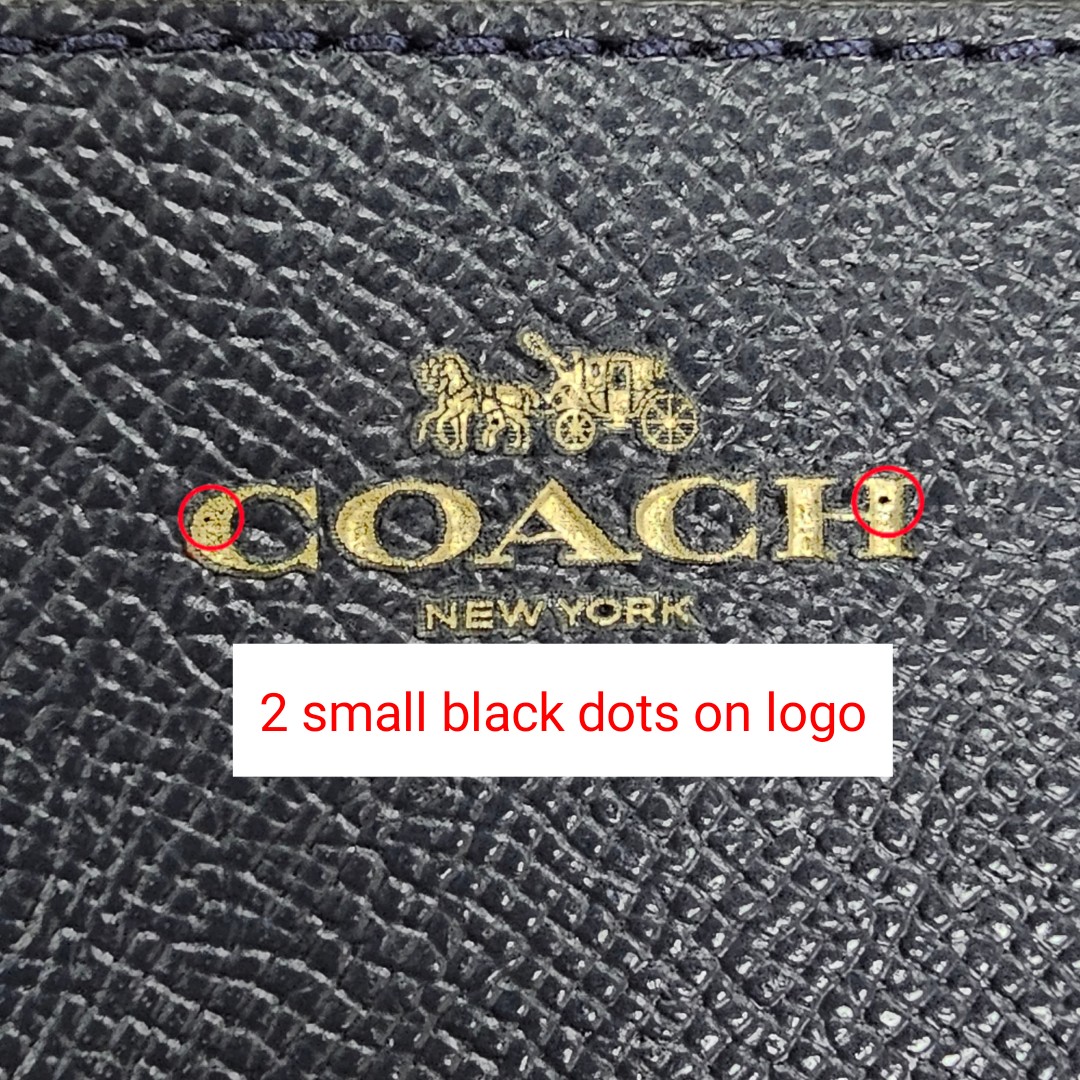 Coach Small Wristlet In Gift Box Corner Zip Wristlet In Crossgrain Leather Midnight Navy Dark Blue / Gold # F58032D1