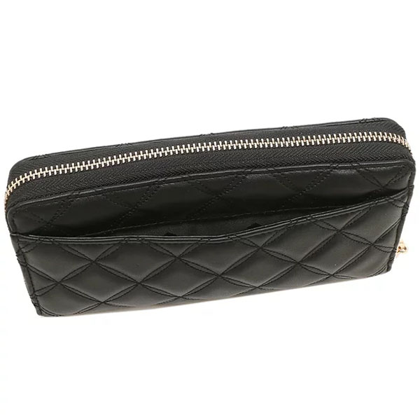 Kate Spade Long Wallet Natalia Quilted Leather Large Continental Wallet Black # WLRU6340D3